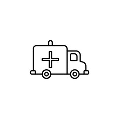 Ambulance icon. Element of blood donation icon for mobile concept and web apps. Thin line Ambulance icon can be used for web and mobile