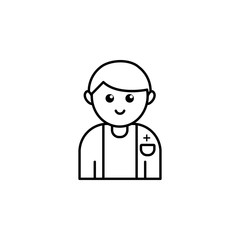 Nurse icon. Element of blood donation icon for mobile concept and web apps. Thin line Nurse icon can be used for web and mobile