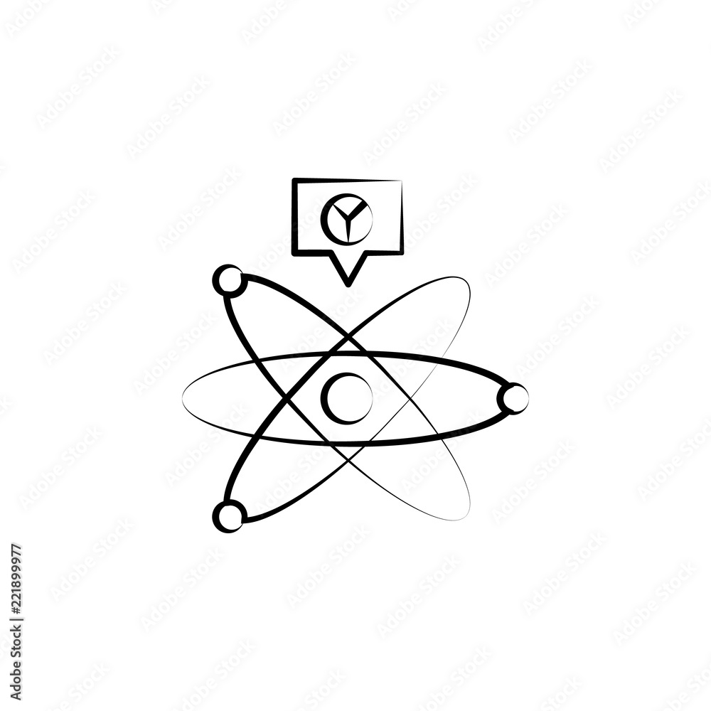 Wall mural cold fusion icon. element of mad science icon for mobile concept and web apps. hand drawn cold fusio