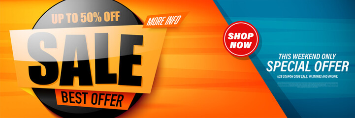 Sale banner template design.