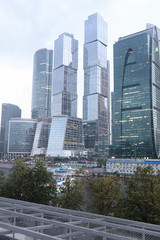 Obraz premium Business center with high skyscrapers