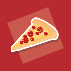 delicious pizza portion icon
