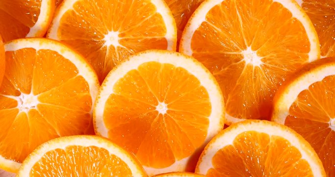 Rotate slices of orange background
