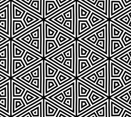 Abstract seamless black and white pattern