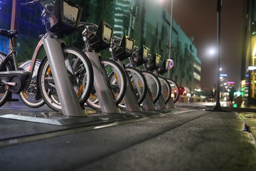 Business center with high skyscrapers