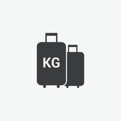 Baggage, Luggage Airport Bag Vector Icon