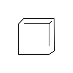 cube geometry icon. Element of school icon for mobile concept and web apps. Thin line cube geometry icon can be used for web and mobile