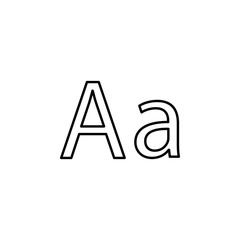 ABC letter A icon. Element of school icon for mobile concept and web apps. Thin line ABC letter A icon can be used for web and mobile