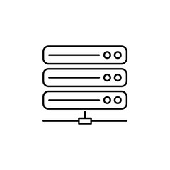 server icon. Element of seo and online marketing icon for mobile concept and web apps. Thin line server icon can be used for web and mobile