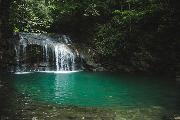The final natural pool in the Seven Altars (Siete Altares), a tourist attraction in Livingston, Guatemala