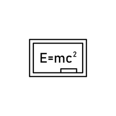 Einstein law on board icon. Element of education for mobile concept and web apps icon. Thin line icon for website design and development, app development. Premium icon
