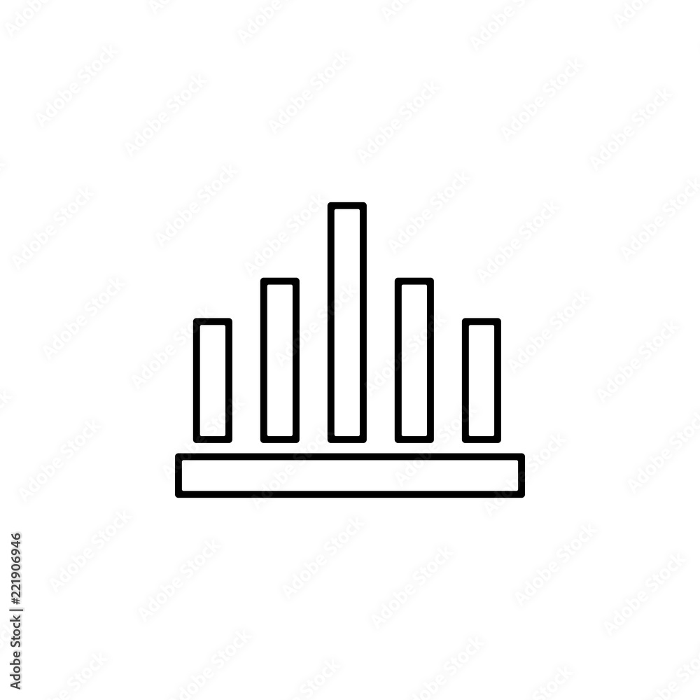 Poster statistics icon. element of finance for mobile concept and web apps icon. thin line icon for website
