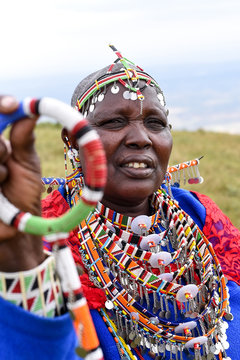 Smiling Maasai woman