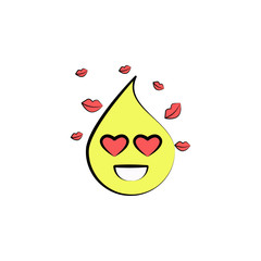 emoji in love icon. Element of colored emoji icon for mobile concept and web apps. Cartoon emoji in love icon can be used for web and mobile