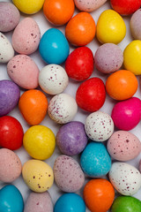 Fototapeta na wymiar colourful chocolate eggs