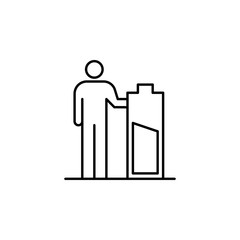 human power icon. Element of conceptual figures icon for mobile concept and web apps. Thin line human power icon can be used for web and mobile