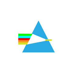 prism illustration. Element of optometry icon for mobile concept and web apps. Colored prism illustration can be used for web and mobile