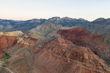 Aerial View of Mountains in Red Rock Canyon, NV