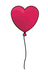 Heart shaped balloon colorful