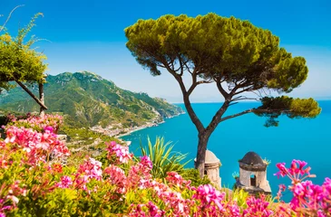 Rolgordijnen Amalfi Coast with Gulf of Salerno from Villa Rufolo gardens in Ravello, Campania, Italy © JFL Photography