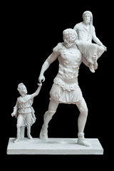 Aeneas sculptorical group. Resin 3d reconstruction