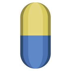 Isolated pill icon. Medical concept. Vector illustration design