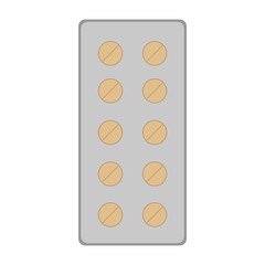 Isolated pill blister icon. Vector illustration design