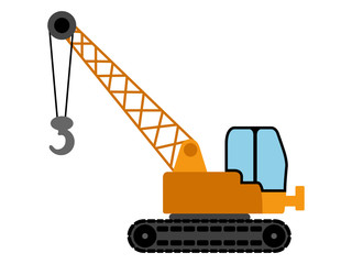 Isolated crane icon. Construction vehicle. Vector illustration design