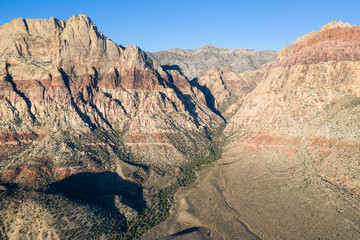 Aerial of Colorful Mountains in Red Rock Canyon, Nevada