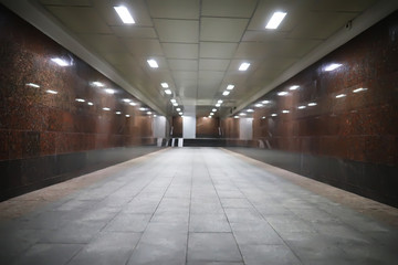 underground passage with lights