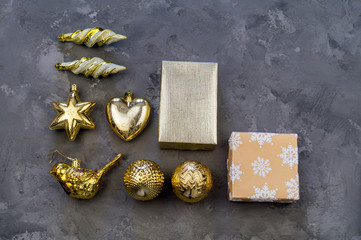 Flat Lay Christmas or Party Gift boxs, Ribbons