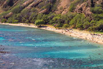 The Beach at Hanauma Bay Hawaii