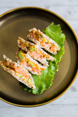 Fresh Salmon Sushi Sandwich