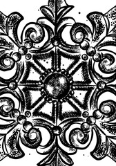 Christmas gift tag and card. Hand drawn design flyers. Modern design. Vector.