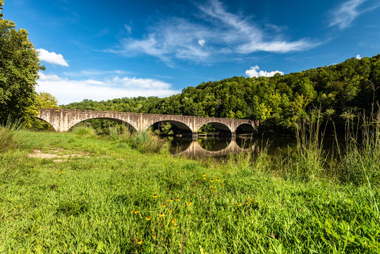 Gatliff Bridge in the Cumberland Falls State Park in Corbin Kentucky