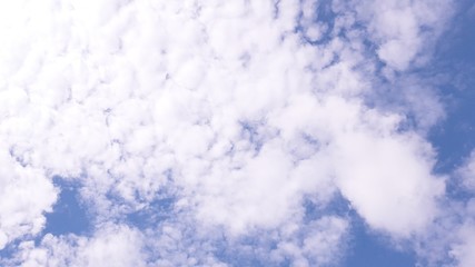 Calm Blue Sky with White Clouds