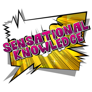 Sensational Knowledge - Vector illustrated comic book style phrase.