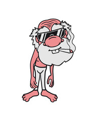 dünn cool rauchen sonnenbrille joint weed hanf cannabis drogen kiffen bekifft stoned gesicht kopf opa großvater alt lustig comic cartoon clipart