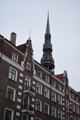 Fototapeta premium The streets in old town, Riga, Latvia