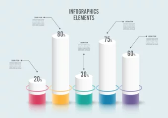 Foto op Plexiglas Infographic design template can be used for workflow layout, diagram, number options, web design. Infographic business concept with options, parts, steps or processes. Abstract background. © EmBaSy
