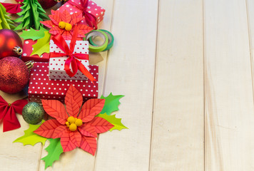 Christmas gift boxes and decorations