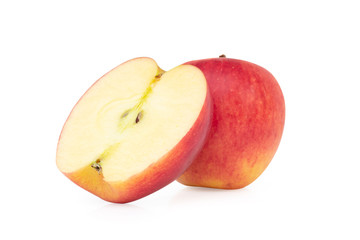 Fresh red apple isolated on white background