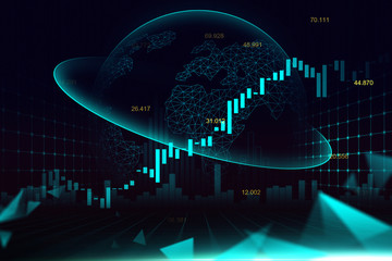 Stock market or forex trading graph in futuristic concept © SITTIPONG