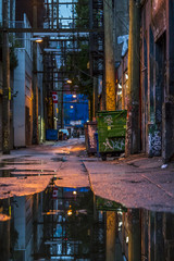 Empty back alley. Vancouver, British Columbia. Canada.