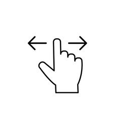 Finger swipe. Touch operation concept icon vector illustration isolated on white background