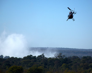 Helicpoter at Victoria Falls