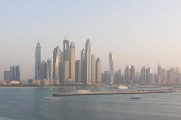 Obraz premium Beautiful view of Dubai Marina and the Skyscrapers, Dubai, United Arab Emirates