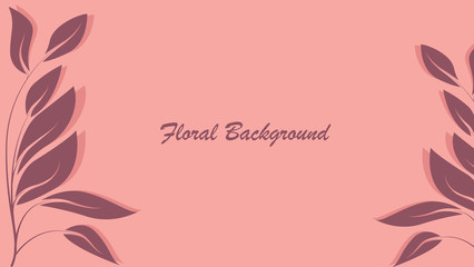 Floral banner background with text - Vector illustration 