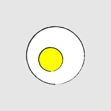 Fried egg icon vector