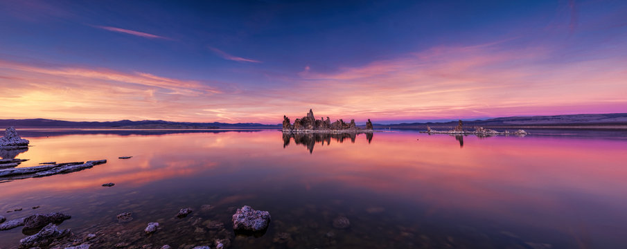 Mono Lake Sunset Panorama